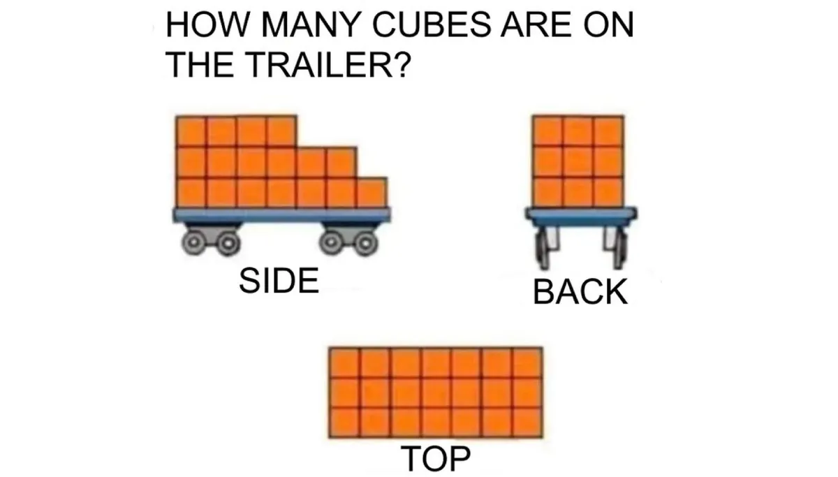 How Many Cubes Are On The Trailer?