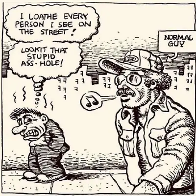 I Loathe Every Person I See On The Street / R. Crumb Comic