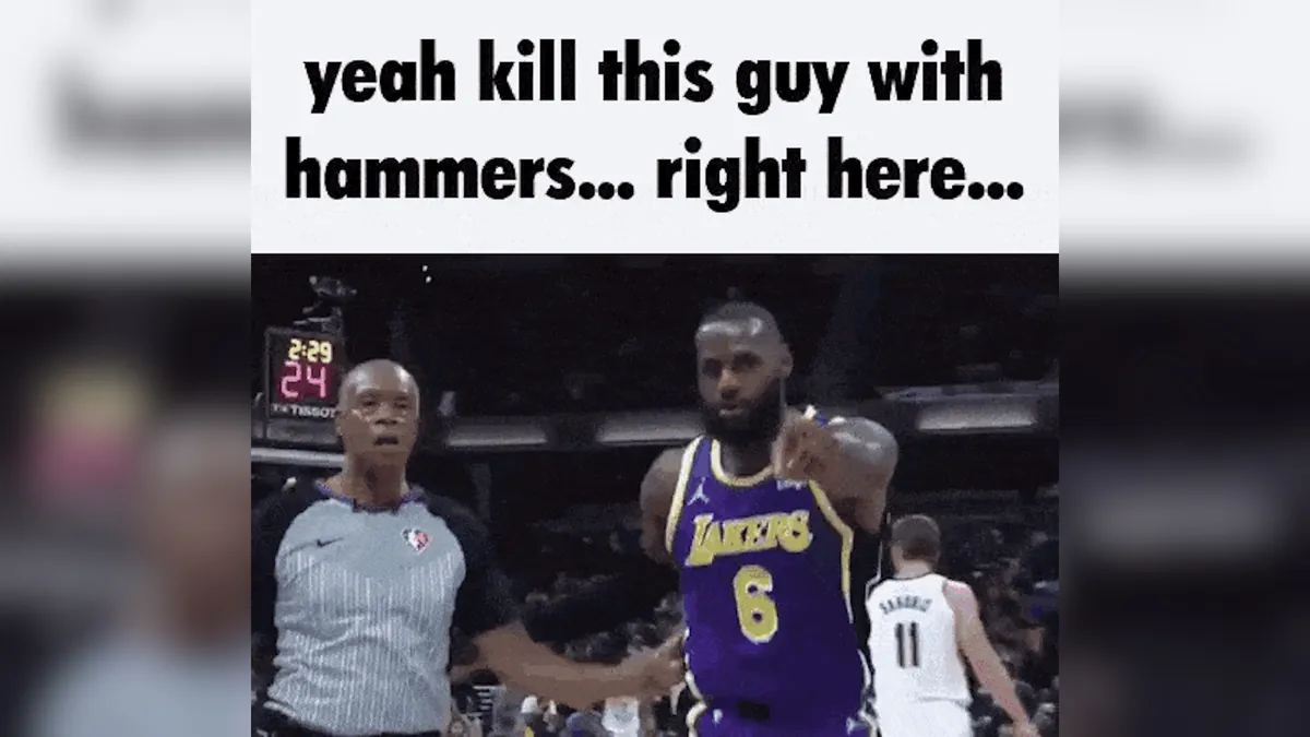 Kill This Guy With Hammers / LeBron Pointing