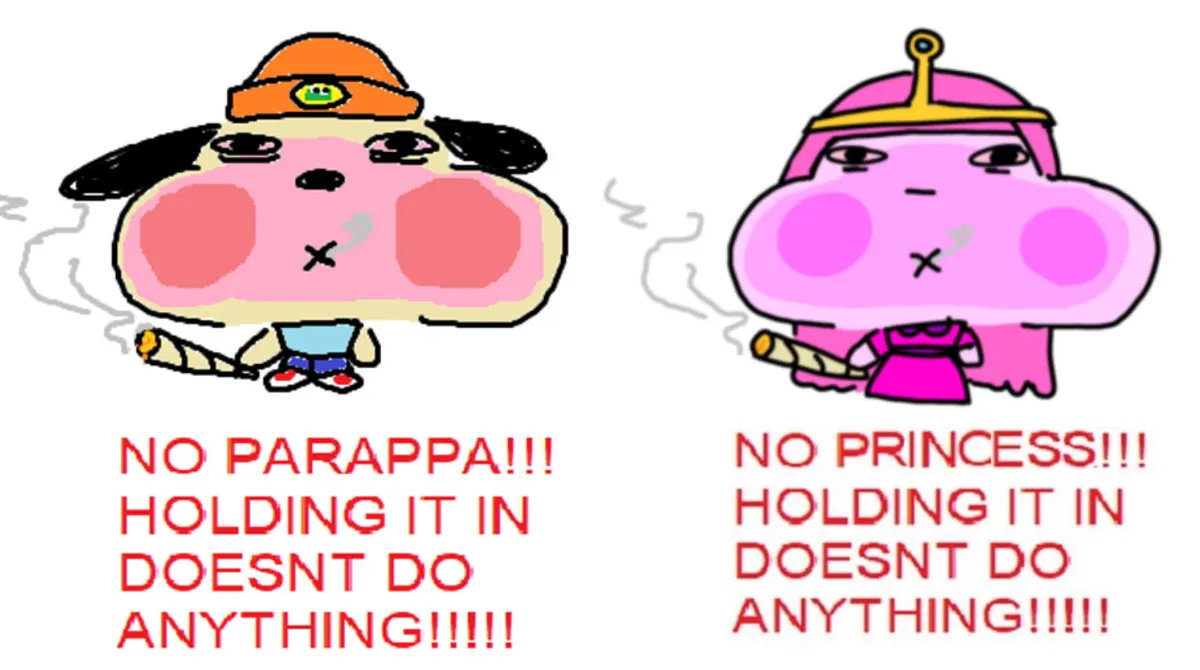 No Parappa!!! Holding It In Doesn't Do Anything!!!!!