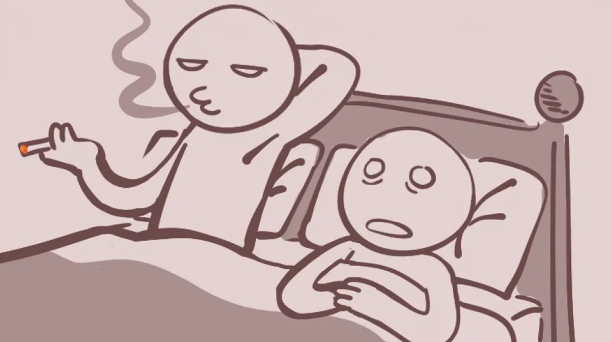 Smoking In Bed Art Trend