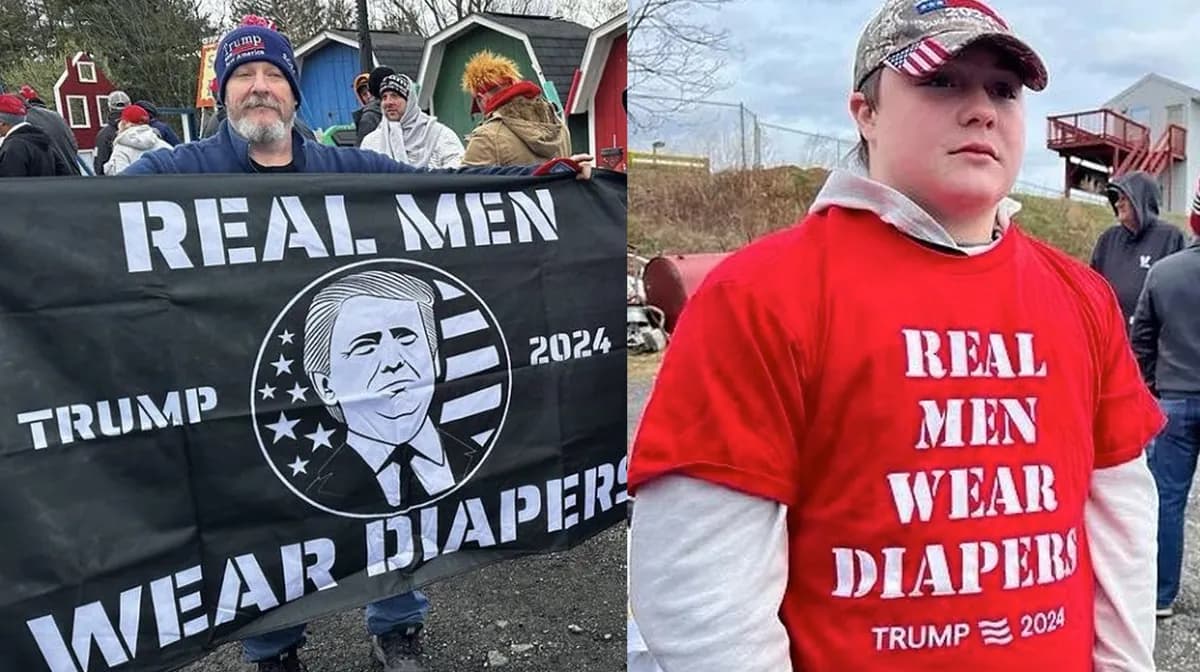 Trump Supporters Wearing Diapers / Real Men Wear Diapers