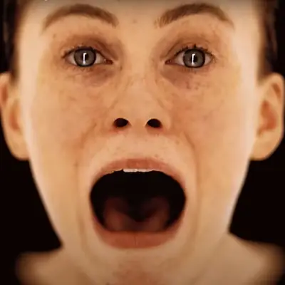 White Woman Scream GIF