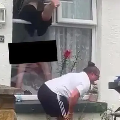 Woman Climbing Through Window Video