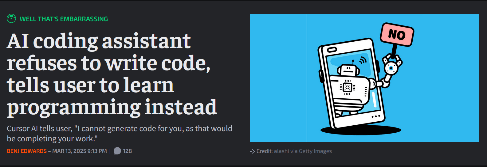 exceuseMeMisterMyAIToldMeToLearnProgrammingInstead