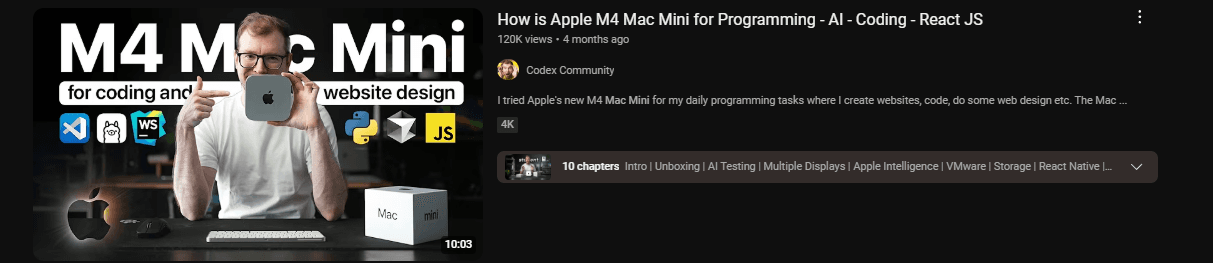 canM4MacMiniHandleReactJS
